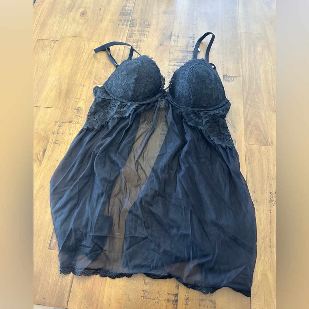 💕La SENZA Black Lace Sheer Chemise💕